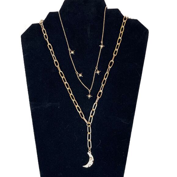 Nasty Gal Recycled Moonlight Dual Layered Necklace Set - Picture 4 of 7